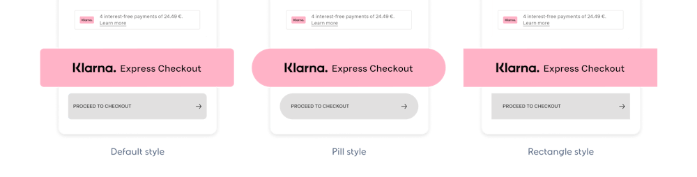 Express button styling options