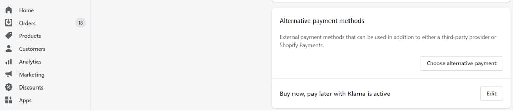 Klarna Docs Installing Klarna Payments as an alternative