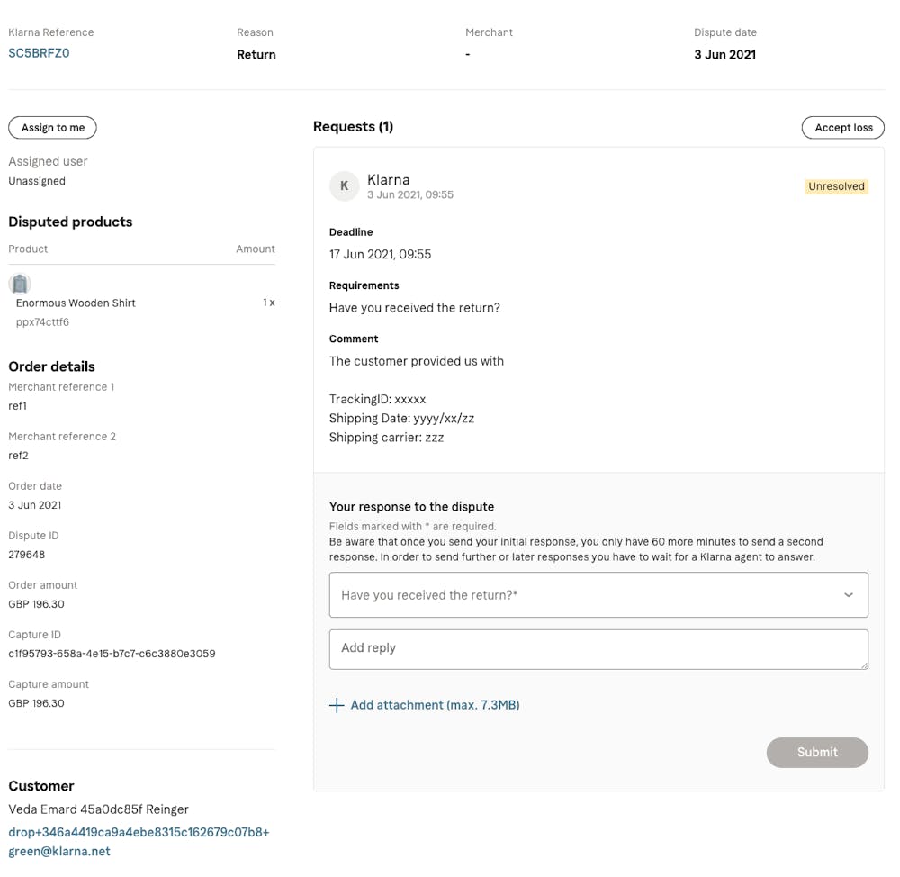 klarna-docs-disputes-app-in-merchant-portal