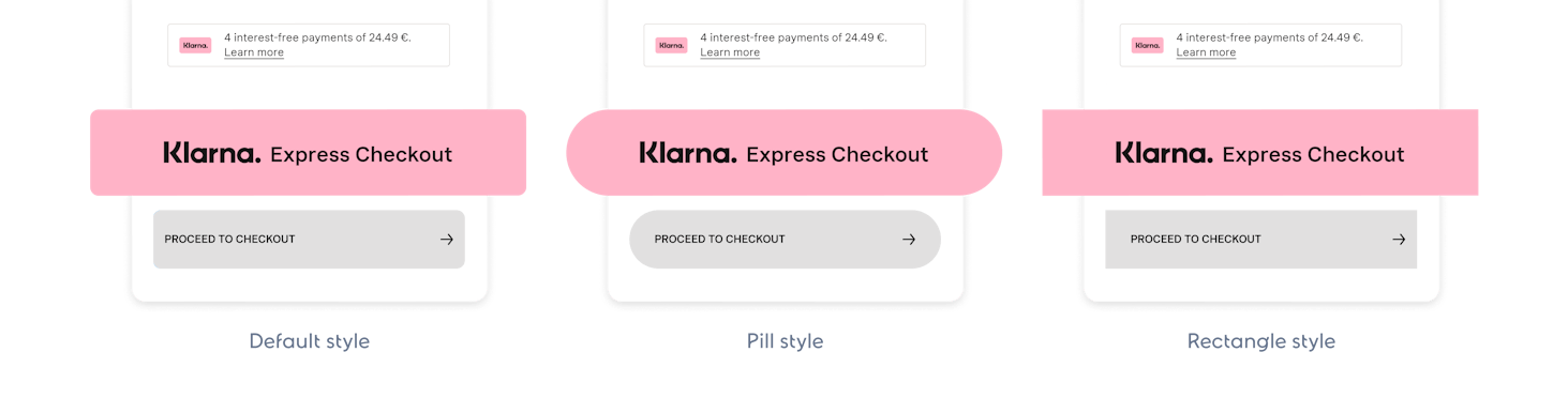 Express button styling options