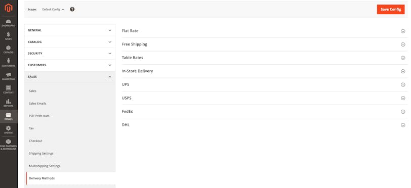 Screenshot of the Currency Options configuration in the Adobe Commerce Admin.