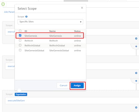 SFCC - Job scope content