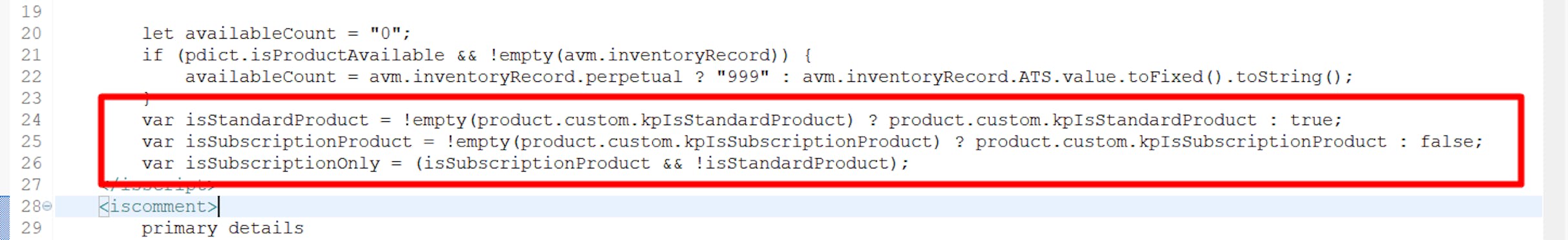 SFCC - Modifications in productcontent.isml