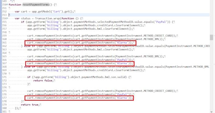 Modifications in COBilling.js (cont.)