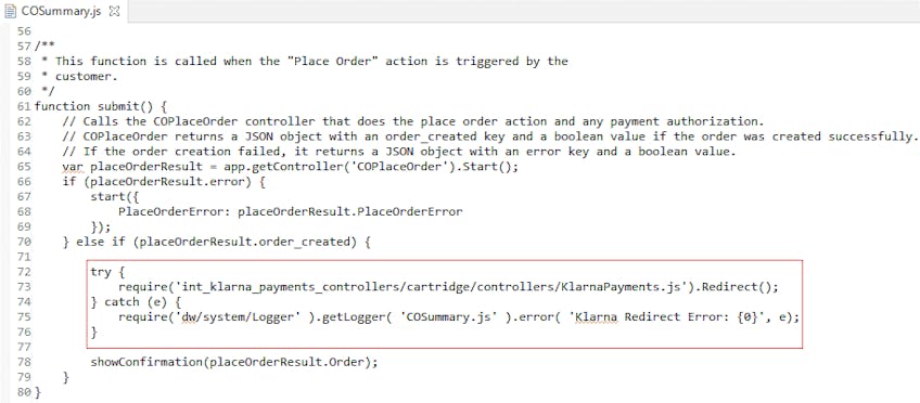 Modifications in COSummary.js