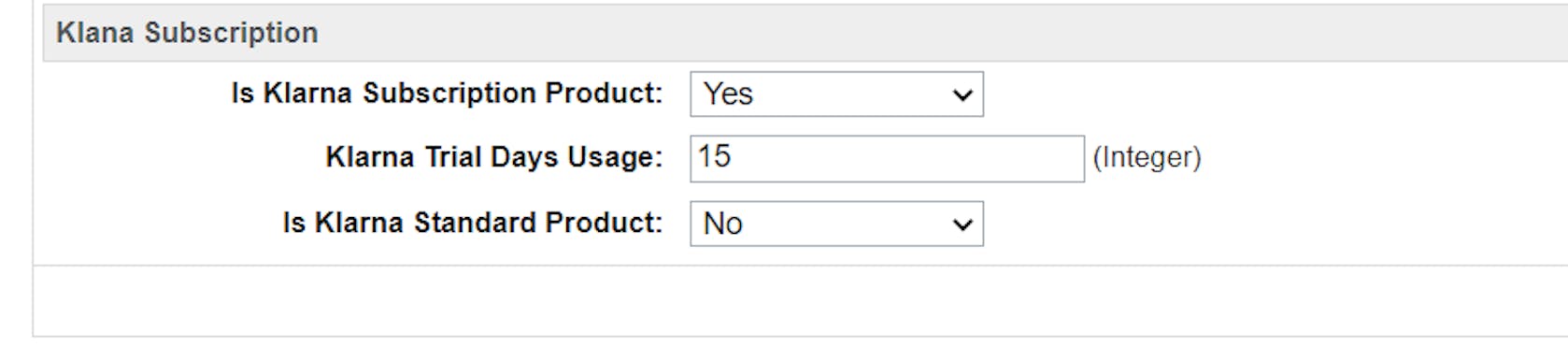 Product subscription configuration