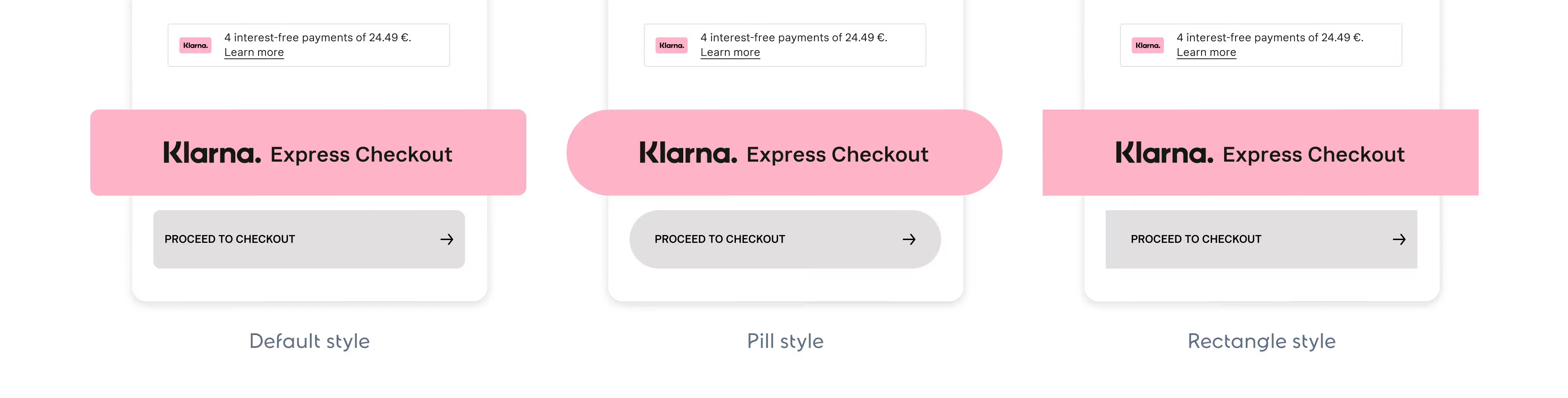 Express button styling options