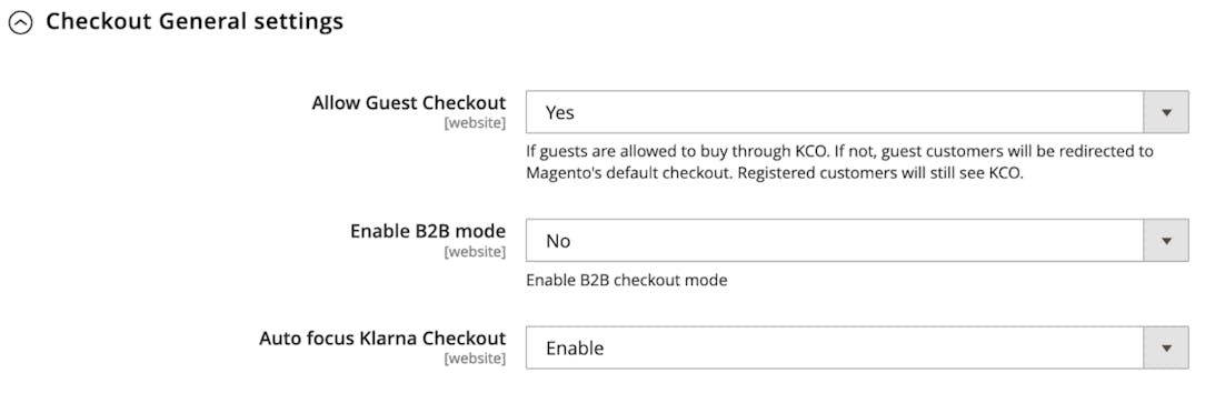 A screenshot of the Checkout General settings menu in the Adobe Commerce Admin, showing the Enable B2B mode.