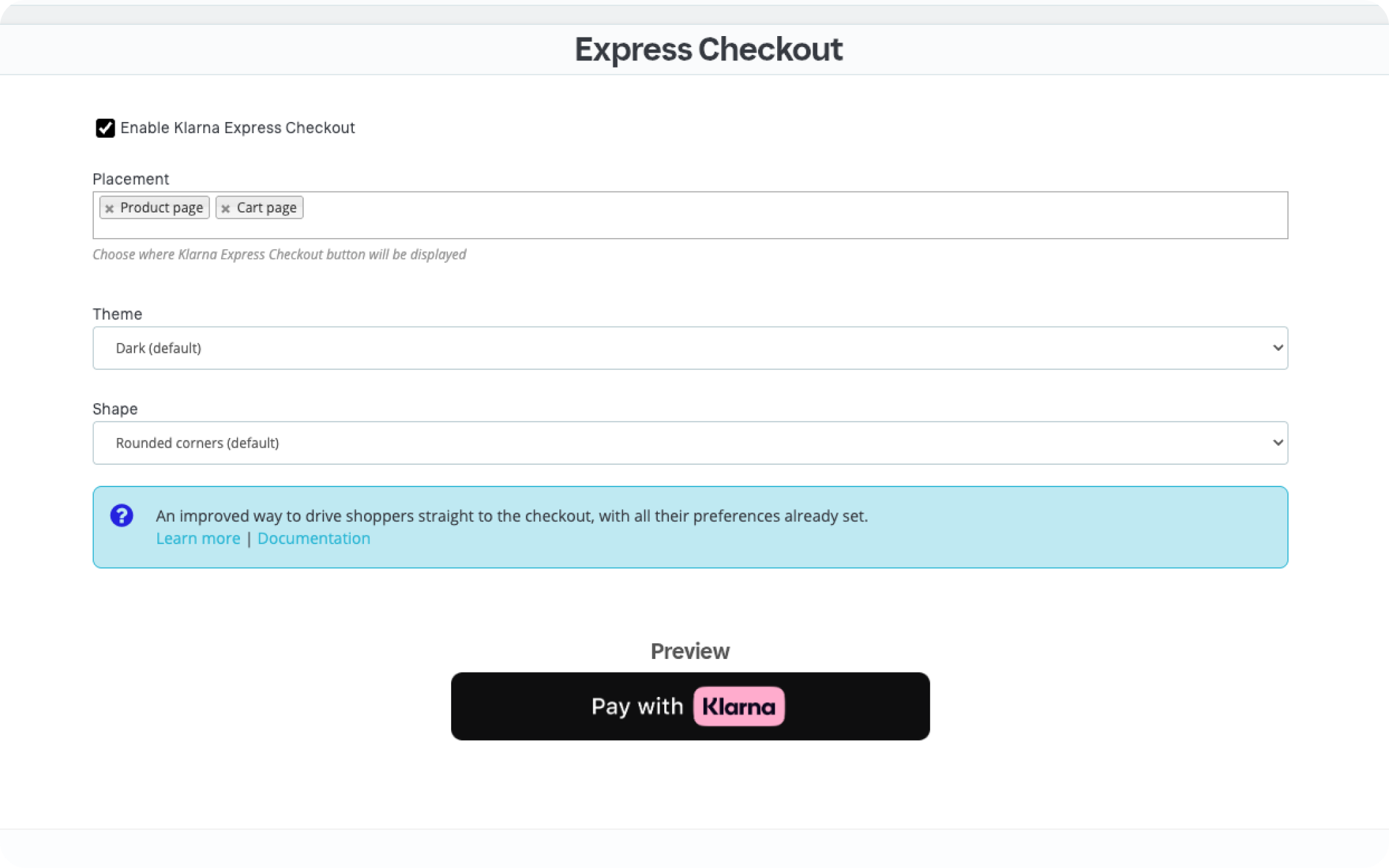 Express checkout configuration in PrestaShop