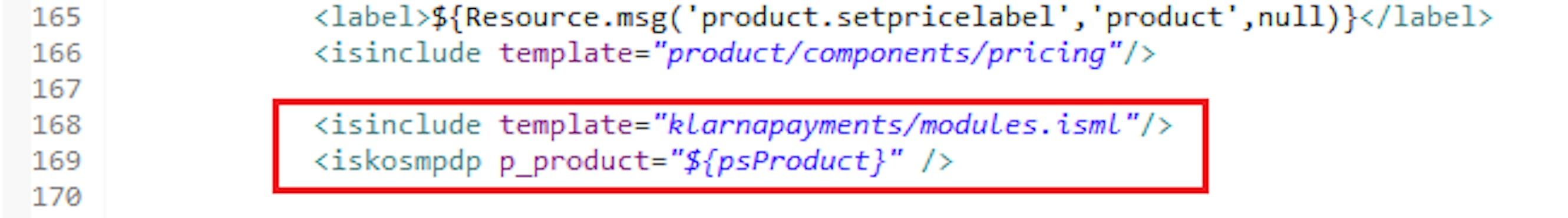 SFCC - Modifications in producttopcontentPS.isml