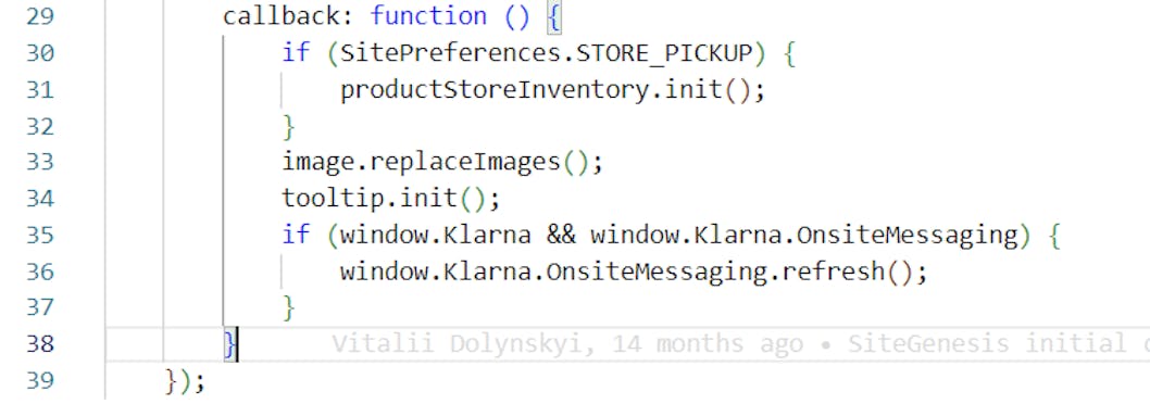 SFCC - Modifications in variant.js