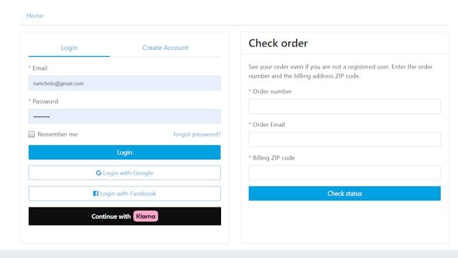 SIWK button on login page